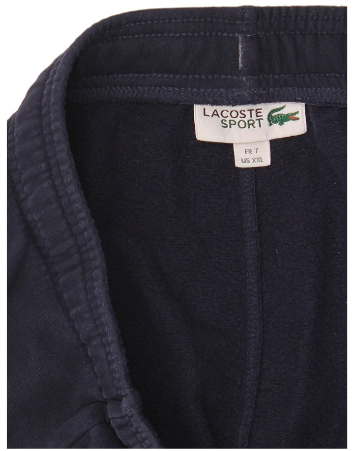 Мужские спортивные брюки Lacoste, размер 7, 2XL, темно-синие