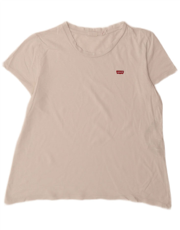Женская футболка Levi's Top UK 14, средний белый хлопок