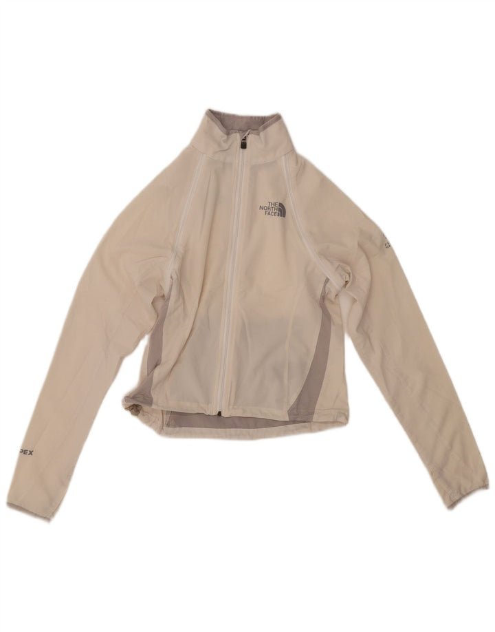 THE NORTH FACE Женский укороченный спортивный костюм, верхняя куртка UK 6 XS, белый с цветными блоками