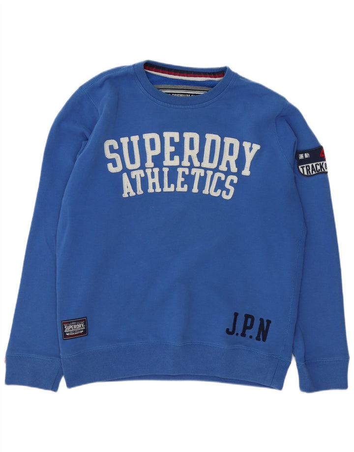 Мужской свитшот с рисунком Superdry 2XL, синий хлопок