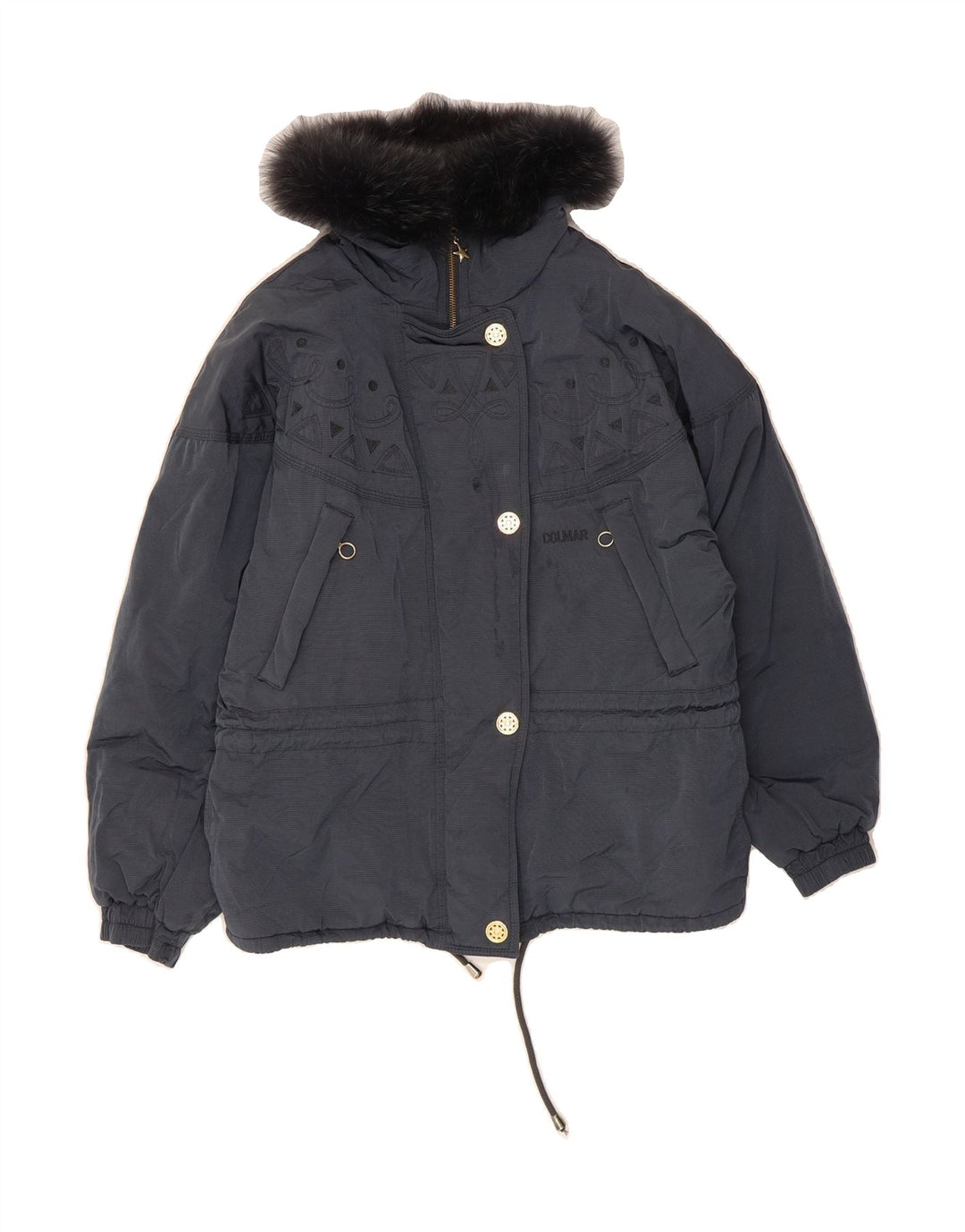 COLMAR Womens Oversized Padded Jacket IT 44 Medium Navy Blue Vintage Colmar and Second-Hand Colmar from Messina Hembry 