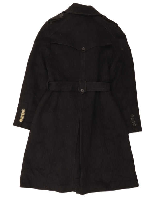 Женский тренч Karen Millen UK 14, большой черный из овечьей шерсти