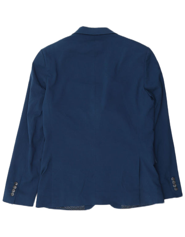 Мужской пиджак с 2 пуговицами Marks & Spencer UK 38, средний синий полиэстер