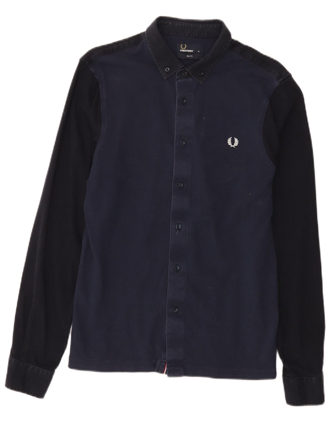 Мужская рубашка узкого кроя Fred Perry, средний темно-синий хлопок