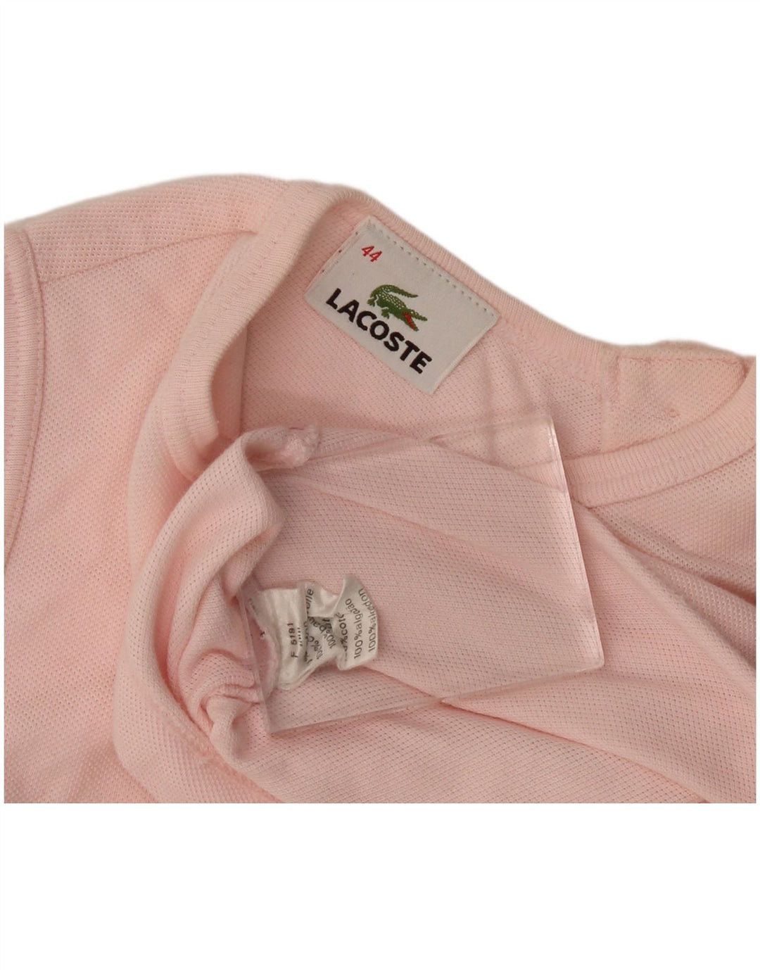 Женский укороченный жилет Lacoste, размер 44, большой розовый хлопок