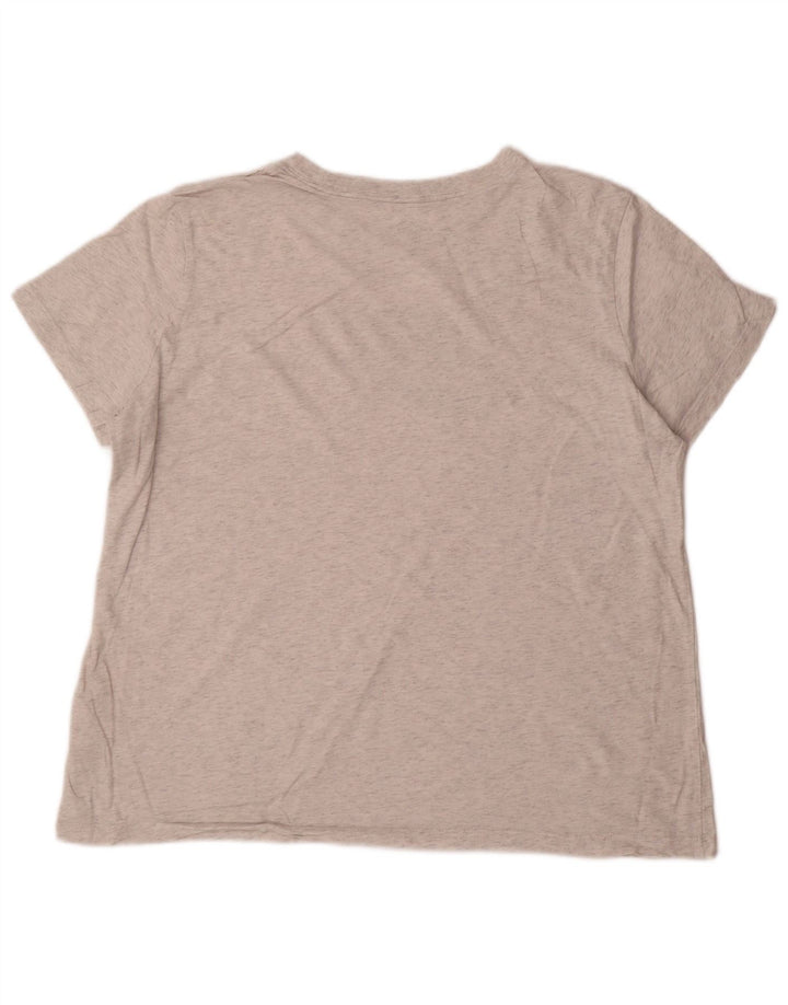 Женская футболка с рисунком NIKE UK 18 XL, серый хлопок с крапинками