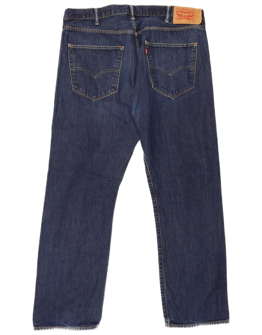 Мужские прямые джинсы Levi's 501 W40 L32 темно-синие