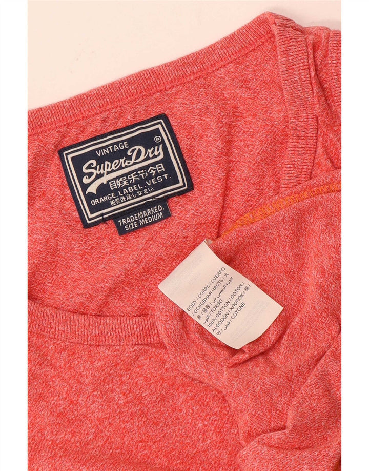 Мужской жилет Superdry из хлопка среднего красного цвета в крапинку