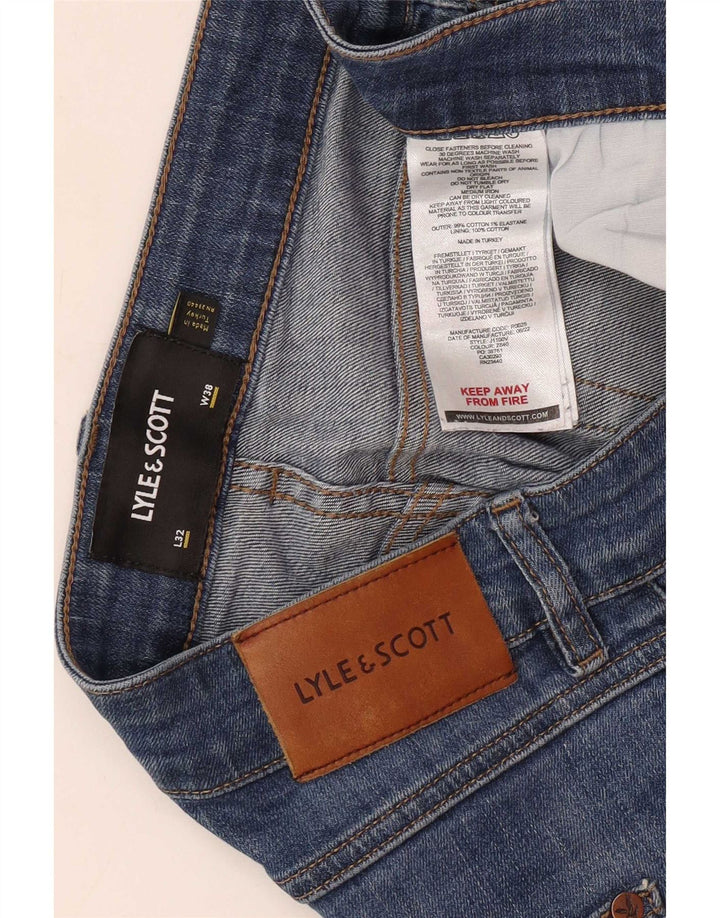 Мужские прямые джинсы Lyle & Scott W38 L32, синий хлопок