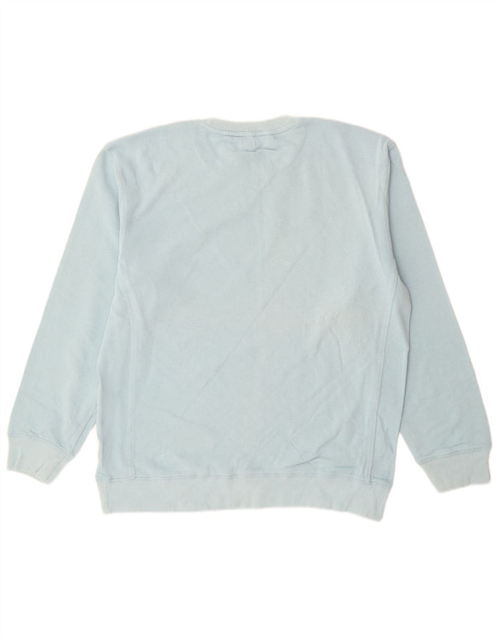 Мужской свитер LEE стандартного кроя, джемпер среднего синего цвета, хлопок