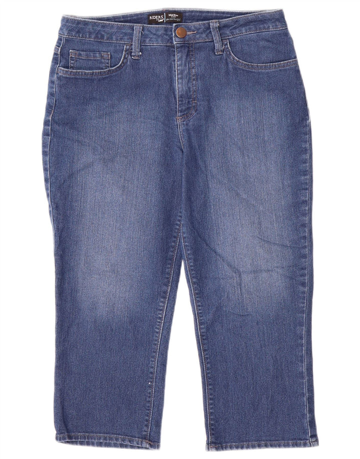 Женские капри Lee со средней посадкой, США 10, большие размеры W32 L21, синий хлопок