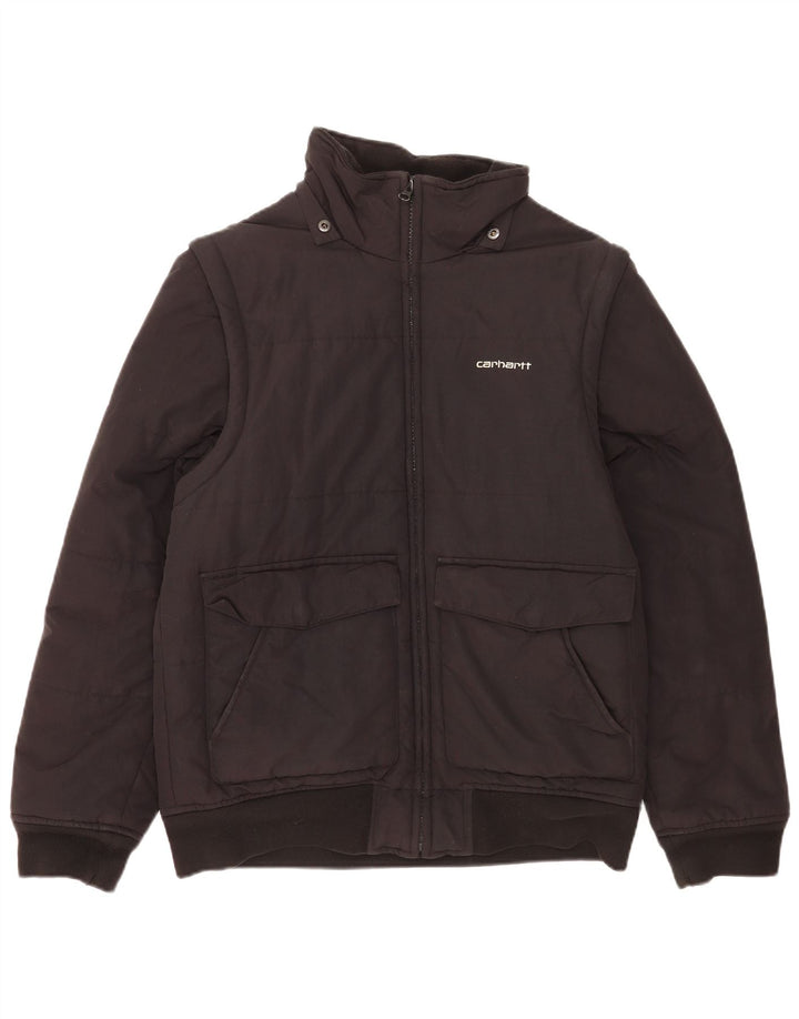 Мужская стеганая куртка Carhartt UK 38, средний черный нейлон