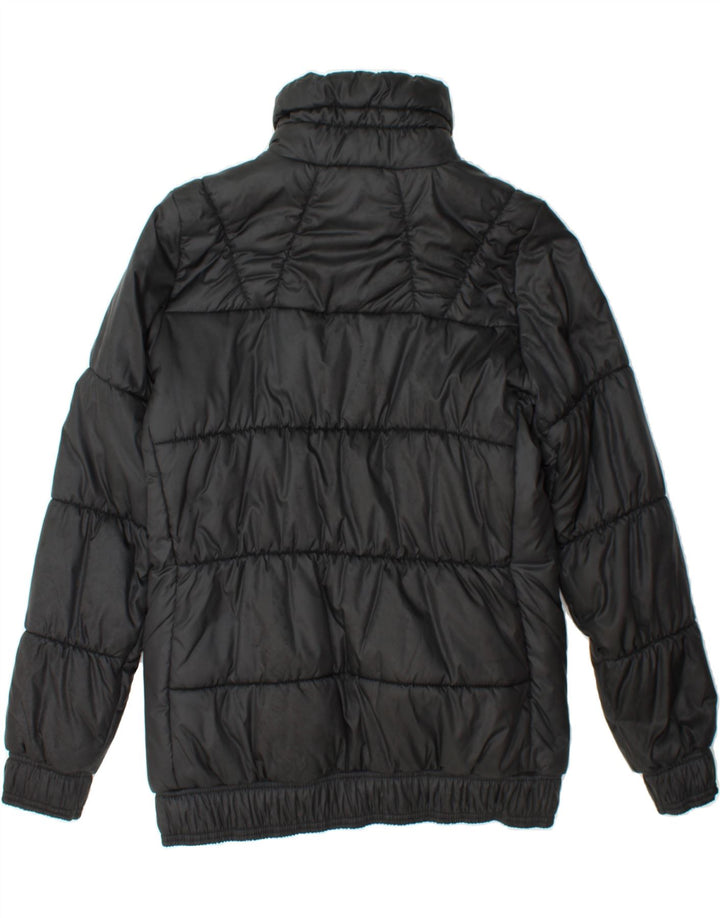 ADIDAS Womens Padded Jacket UK 12/14 Medium Black Polyester Vintage Adidas and Second-Hand Adidas from Messina Hembry 