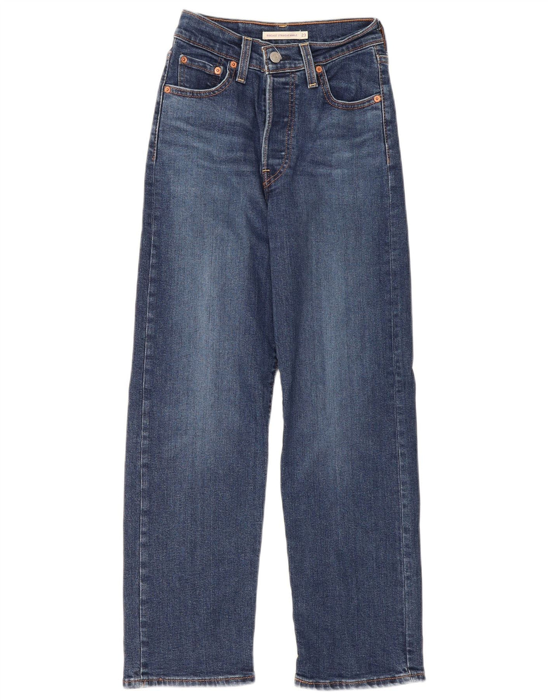 Женские прямые джинсы Levi's Ribcage W23 L27, синий хлопок