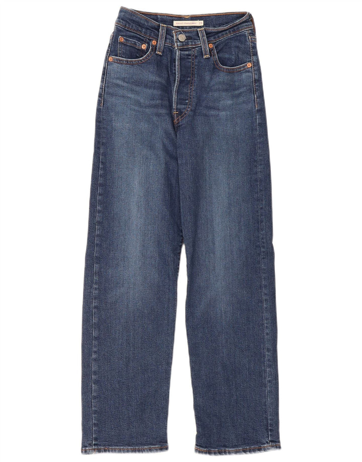 Женские прямые джинсы Levi's Ribcage W23 L27, синий хлопок
