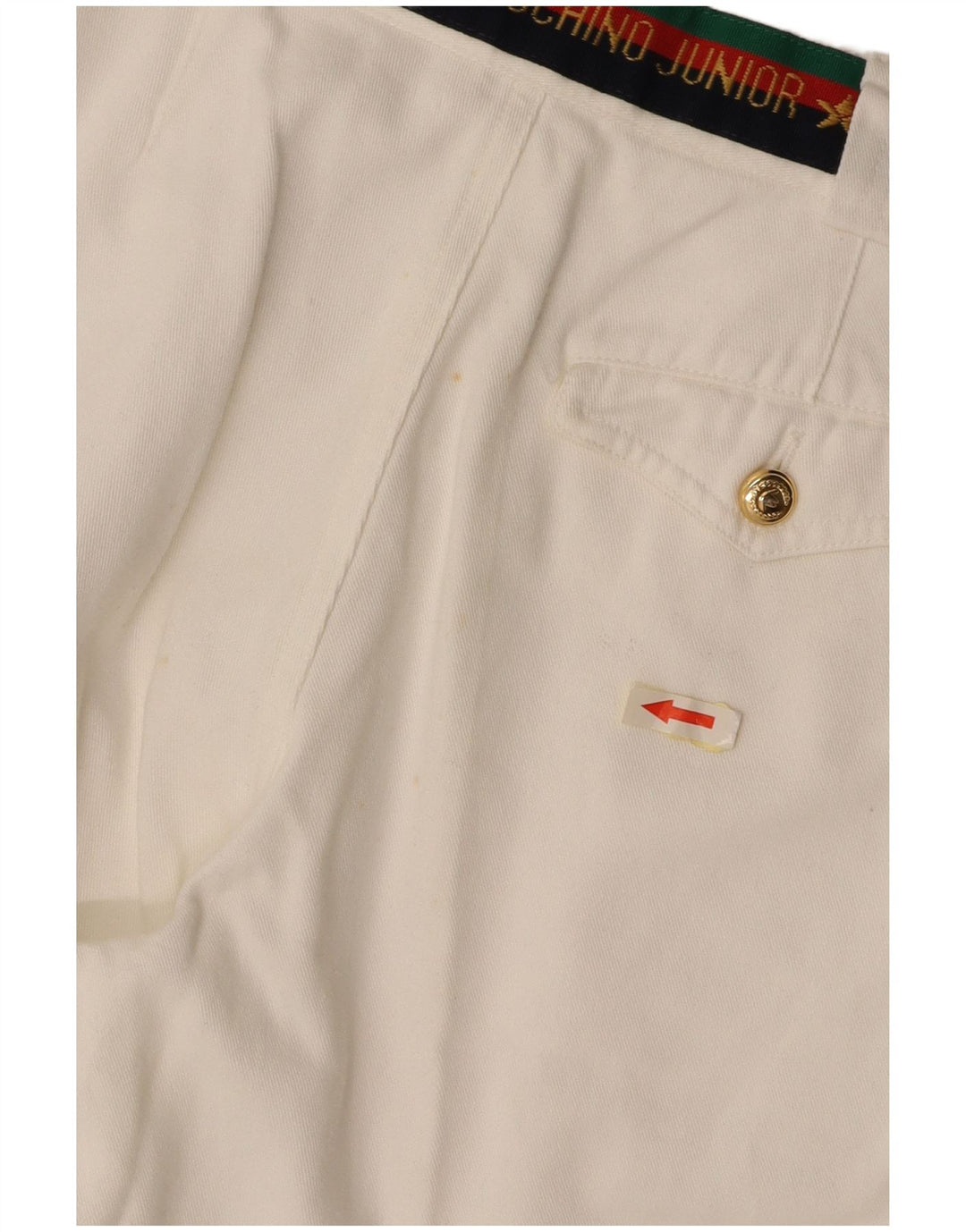 MOSCHINO Костюмные брюки с рисунком для мальчиков 9–10 лет W24 L25, белый хлопок