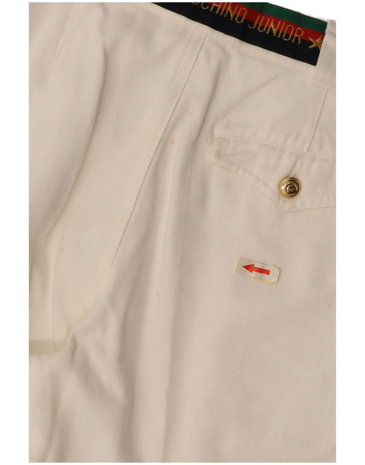 MOSCHINO Костюмные брюки с рисунком для мальчиков 9–10 лет W24 L25, белый хлопок