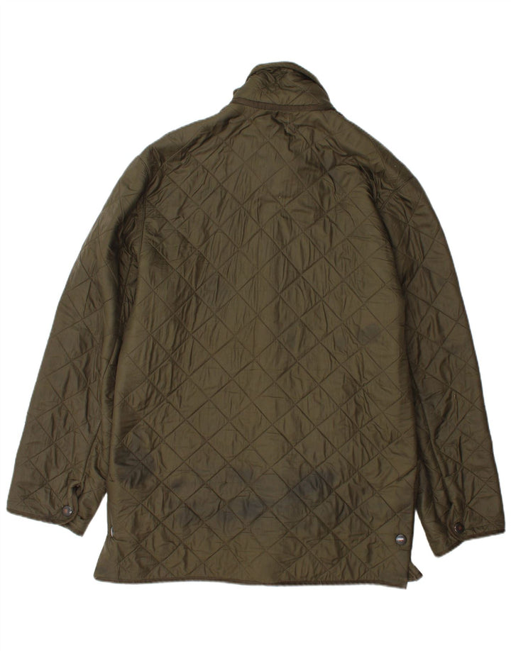 Мужская стеганая куртка Barbour UK 36 маленькая зеленая из полиамида