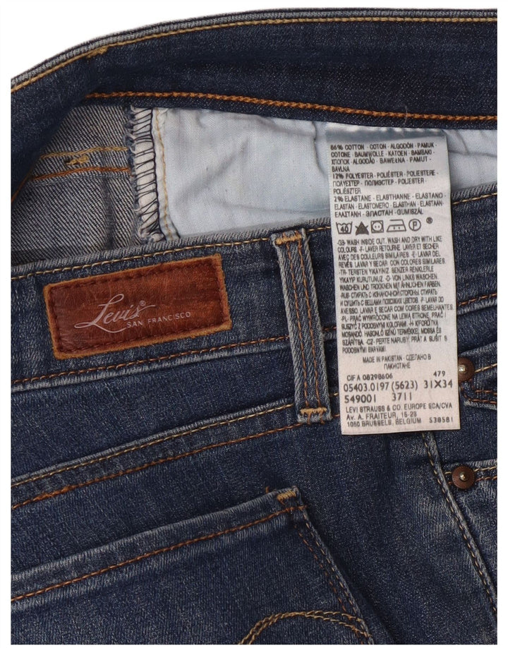 Женские джинсы скинни с легким изгибом Levi's W31 L29, синий хлопок