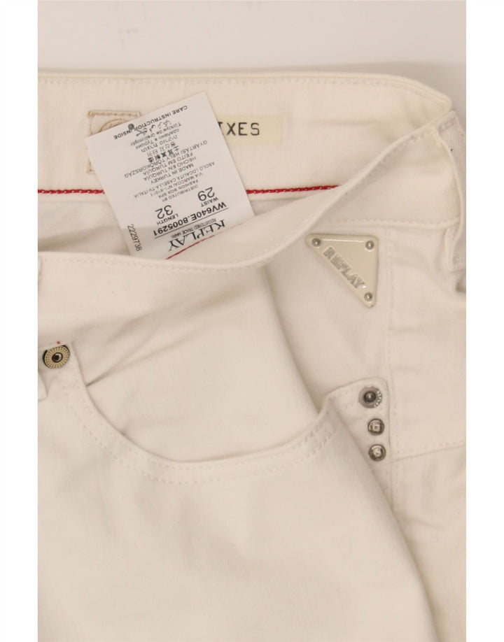 REPLAY Womens Radixes Slim Jeans W29 L32 White Cotton Vintage Replay and Second-Hand Replay from Messina Hembry 