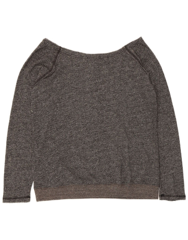 Женский свитер Volcom с рисунком, Великобритания, размер 18 XL, серый хлопок с крапинками