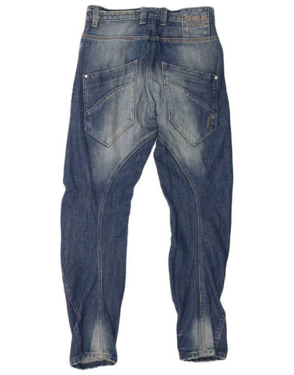 Мужские узкие джинсы Jack & Jones с потертостями бананового цвета W28 L30, синий хлопок