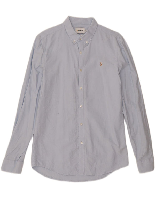FARAH Mens Shirt Medium Blue Cotton