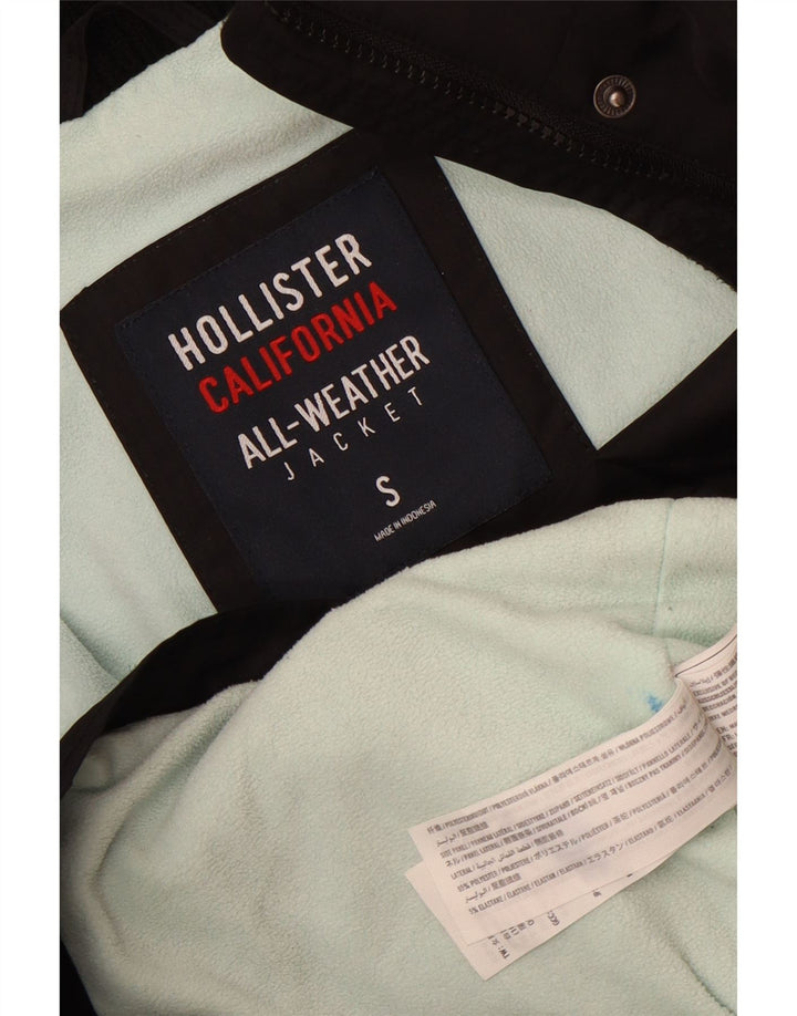 Женская ветровка с капюшоном Hollister UK 10, маленькая черная, полиэстер