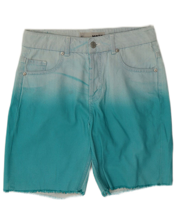 Topshop Женские джинсовые шорты W25 XS, хлопковые синие тай-дай