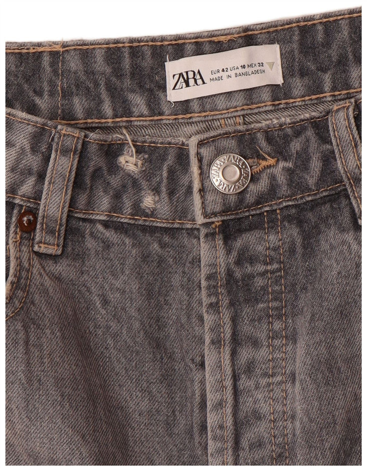 Женские прямые джинсы Zara EU 42, большие W32 L27, серые