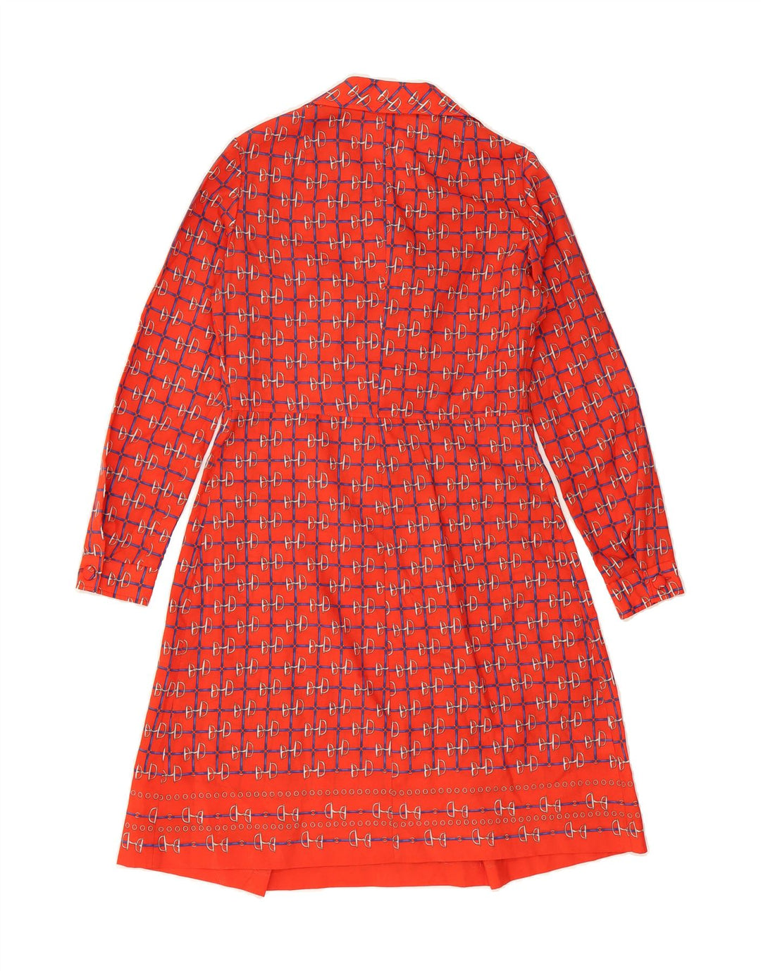 VINTAGE Womens Long Sleeve Pullover Shirt Dress IT 46 Large Red Check Vintage Vintage and Second-Hand Vintage from Messina Hembry 