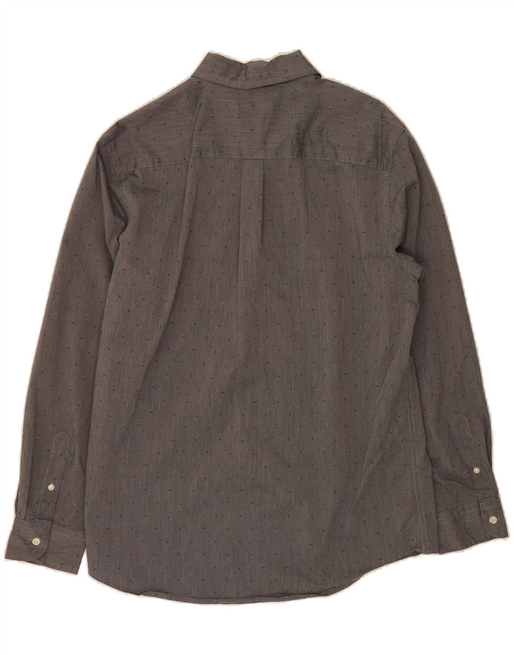 CHAPS Mens Shirt Medium Grey Spotted Cotton Vintage Chaps and Second-Hand Chaps from Messina Hembry 