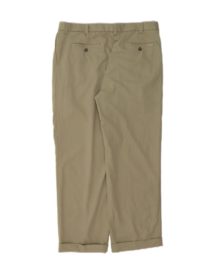 IZOD Mens Pegged Casual Trousers  W36 L30 Beige Polyester Vintage Izod and Second-Hand Izod from Messina Hembry 
