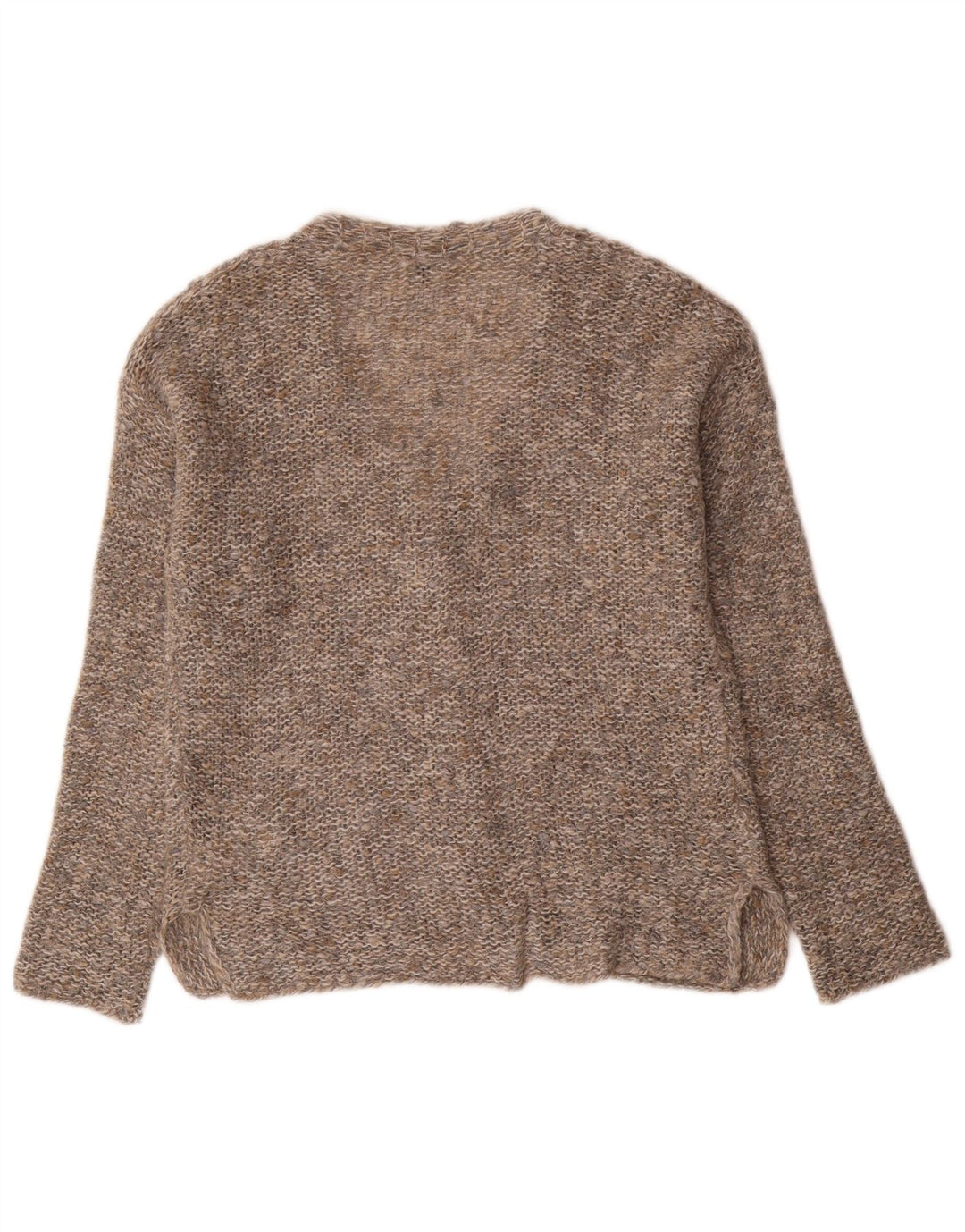 BENETTON Женский свитер-кардиган оверсайз UK 6 XS Серый акрил