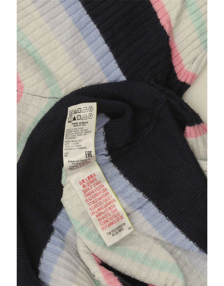 Женская футболка Marks & Spencer Top UK 16, большая разноцветная полоска