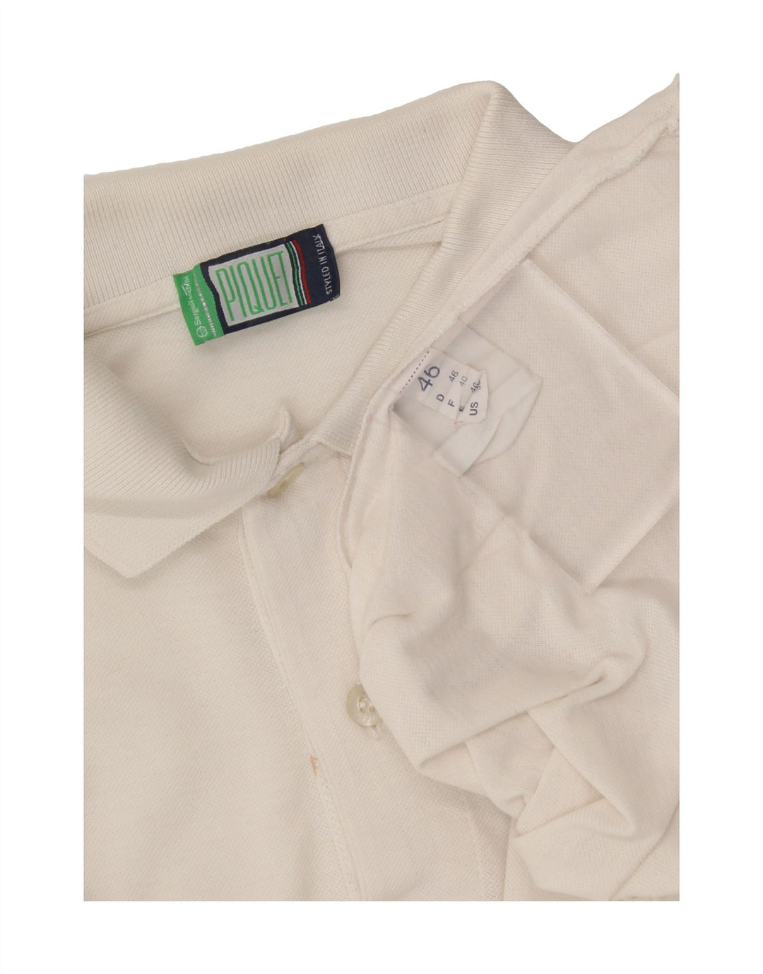SERGIO TACCHINI Mens Polo Shirt IT 46 Small White Vintage Sergio Tacchini and Second-Hand Sergio Tacchini from Messina Hembry 