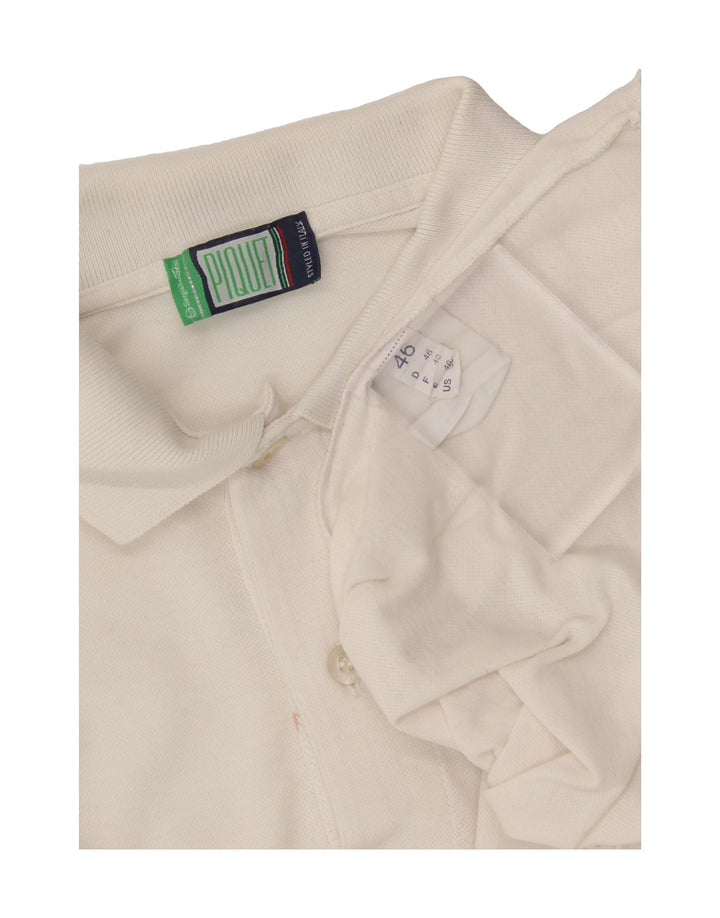 SERGIO TACCHINI Mens Polo Shirt IT 46 Small White Vintage Sergio Tacchini and Second-Hand Sergio Tacchini from Messina Hembry 