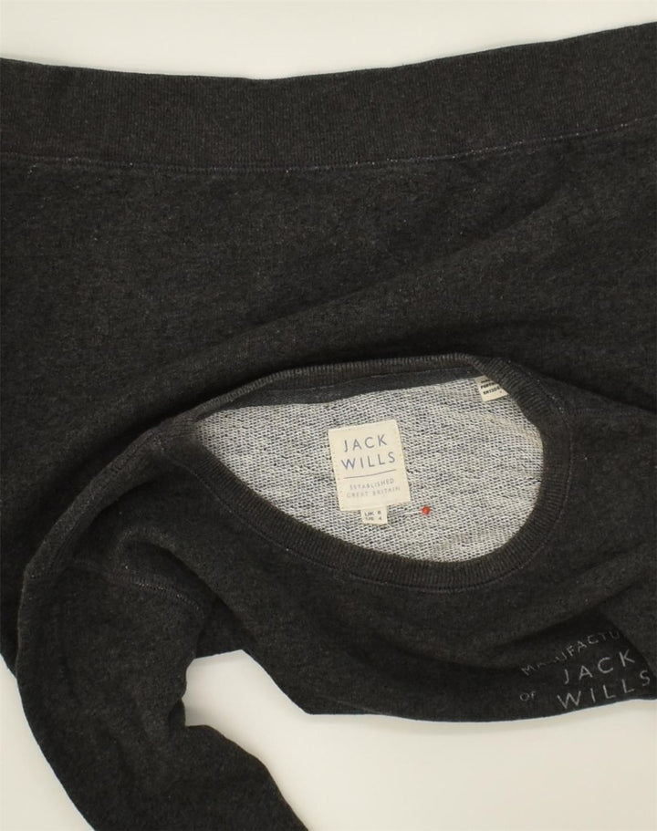 JACK WILLS Womens Sweatshirt Jumper UK 8 Small Grey Cotton | Vintage Jack Wills | Thrift | Second-Hand Jack Wills | Used Clothing | Messina Hembry 