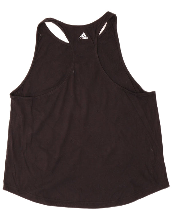 Женский жилет с рисунком Adidas UK 24/26 2XL, черный хлопок