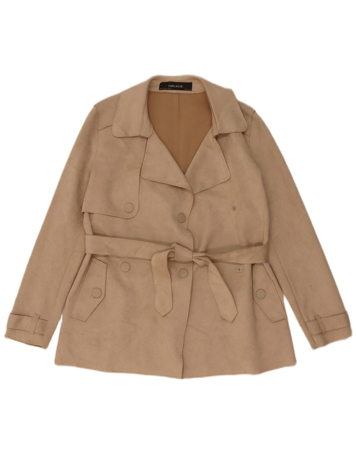 Женский тренч Zara UK 6 XS бежевый из полиэстера