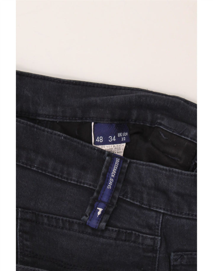 TRUSSARDI Womens Straight Jeans W32 L28 Navy Blue Cotton Vintage Trussardi and Second-Hand Trussardi from Messina Hembry 