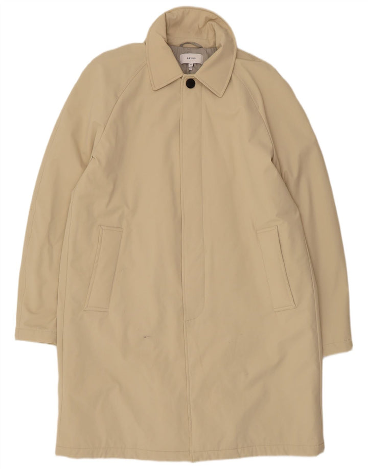 Мужское пальто Reiss UK 42 XL бежевый полиамид