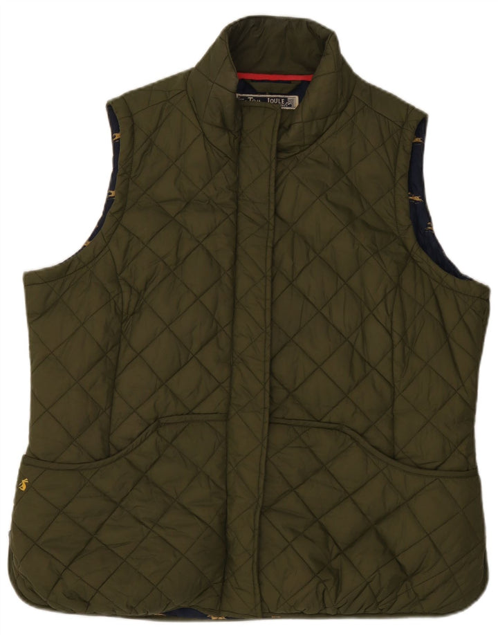 Женский стеганый жилет Joules UK 18 XL, полиэстер цвета хаки