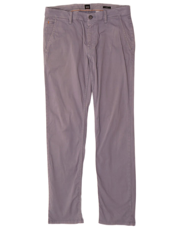 Мужские брюки-чиносы Hugo Boss Slim Fit W33 L32 Серые хлопковые