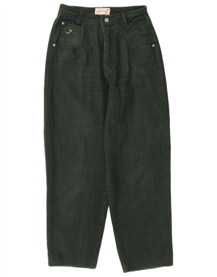 Женские зауженные джинсы PETRESSA с высокой талией EU 36, маленькие W26 L26, зеленый хлопок