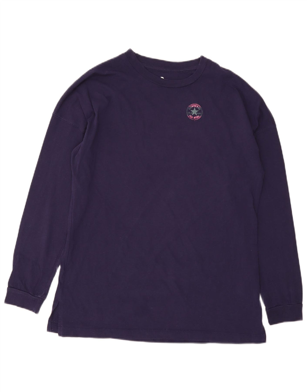 Женский топ CONVERSE с длинным рукавом UK 14, средний фиолетовый, хлопок