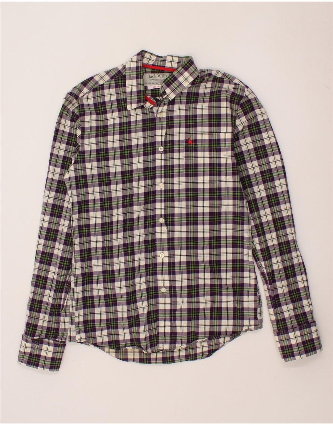 JACK WILLS Mens Shirt Small Purple Check Cotton Vintage Jack Wills and Second-Hand Jack Wills from Messina Hembry 