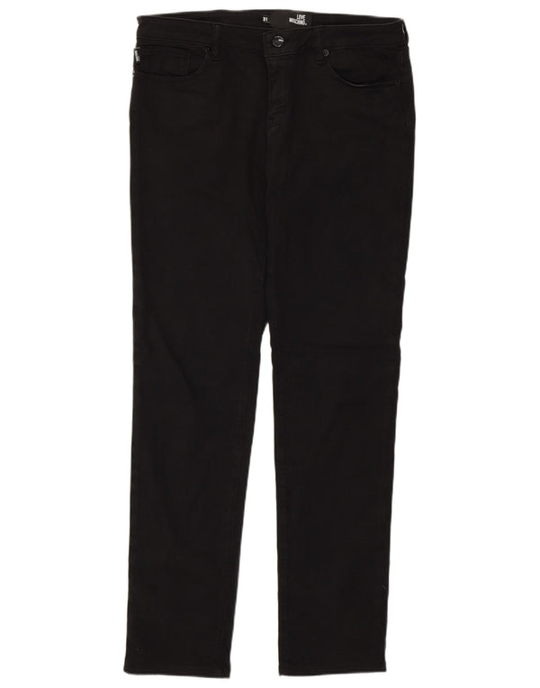 Женские узкие джинсы Moschino W31 L30, черный хлопок