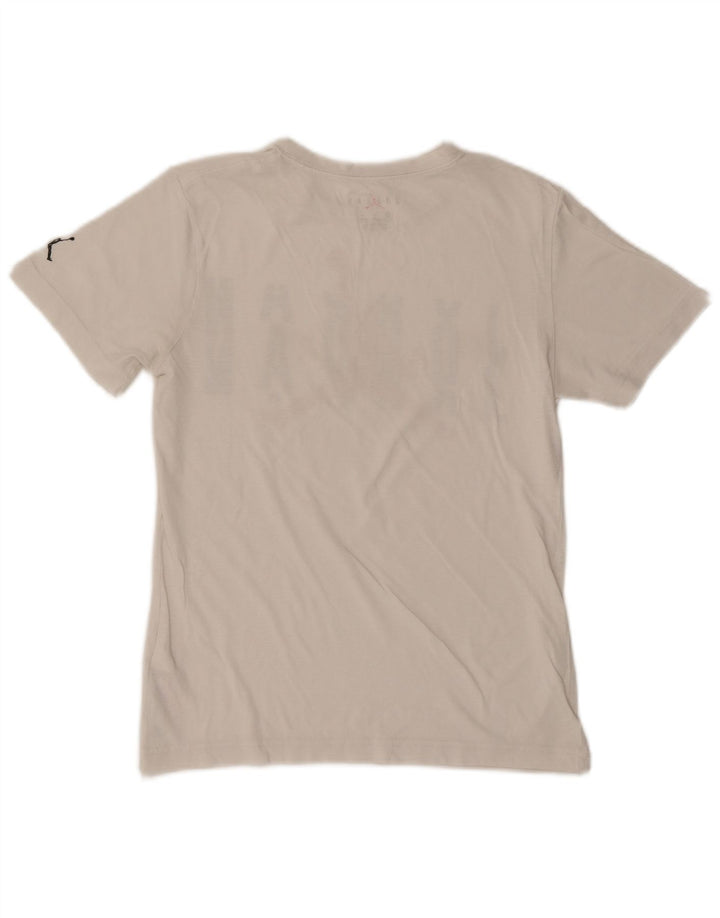 Футболка с рисунком JORDAN для мальчиков, топ 12–13 лет, большой размер, белый хлопок