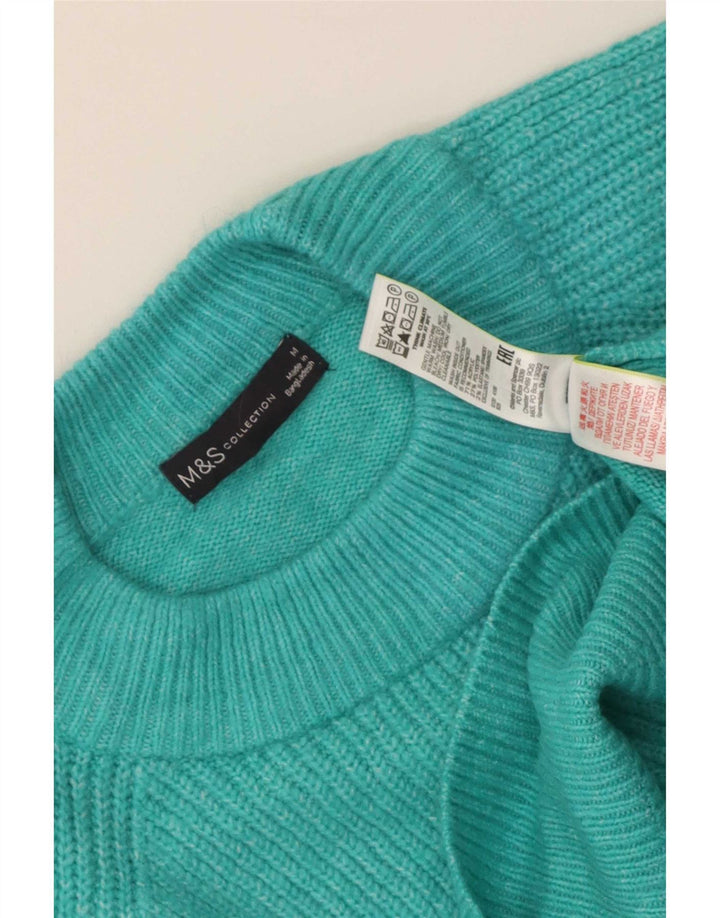 Женский джемпер с круглым вырезом Marks & Spencer UK 14, средний синий акрил